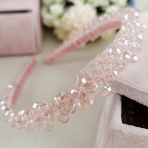 Luxury Crystal Headband | Handmade Beaded Hair Accessory | Elegant Gift for Her | Statement Tiara for Women | Flower&#39;s Essence