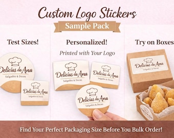 Custom Logo Stickers Sample Pack | Small Business Branding