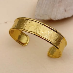 Hammered Gold Cuff Bracelet