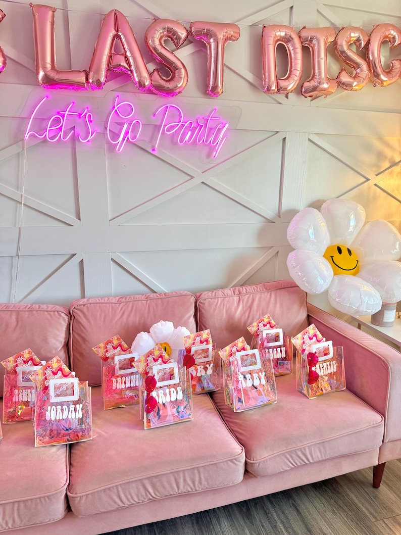 Bachelorette Gift Bag Personalized Custom Holographic Bridesmaid Bags ...
