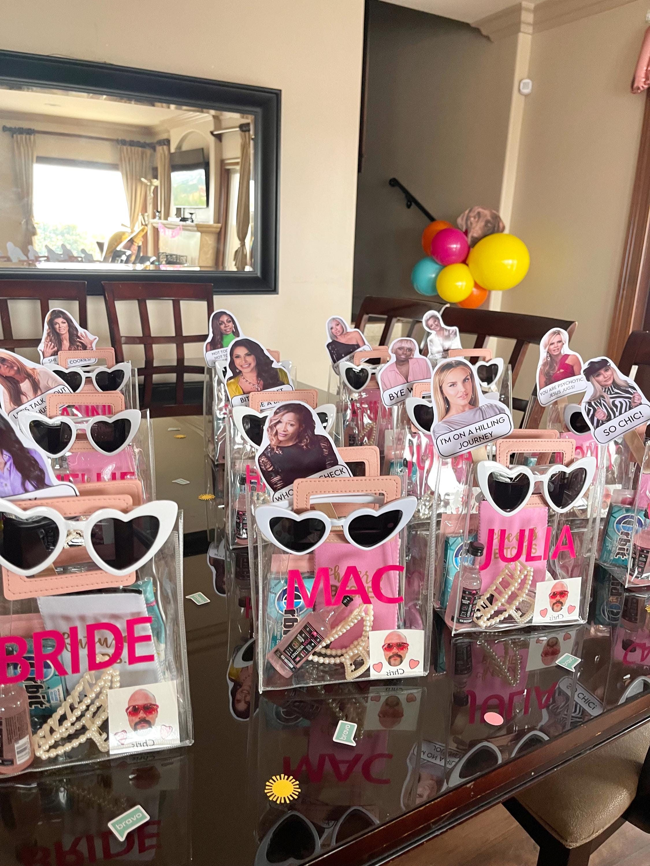 Bachelorette Gift Bag Personalized Custom Pink Handle Bridesmaid Bags ...