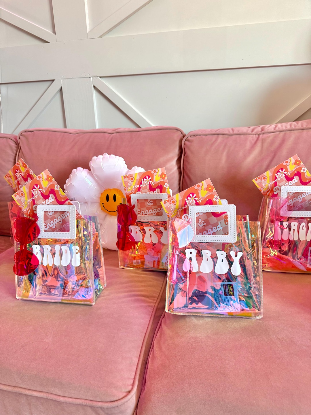 Bachelorette Gift Bag Personalized Custom Holographic Bridesmaid Bags ...