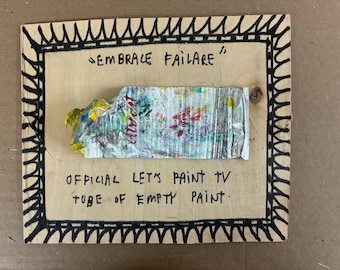Signed used tube of empty paint