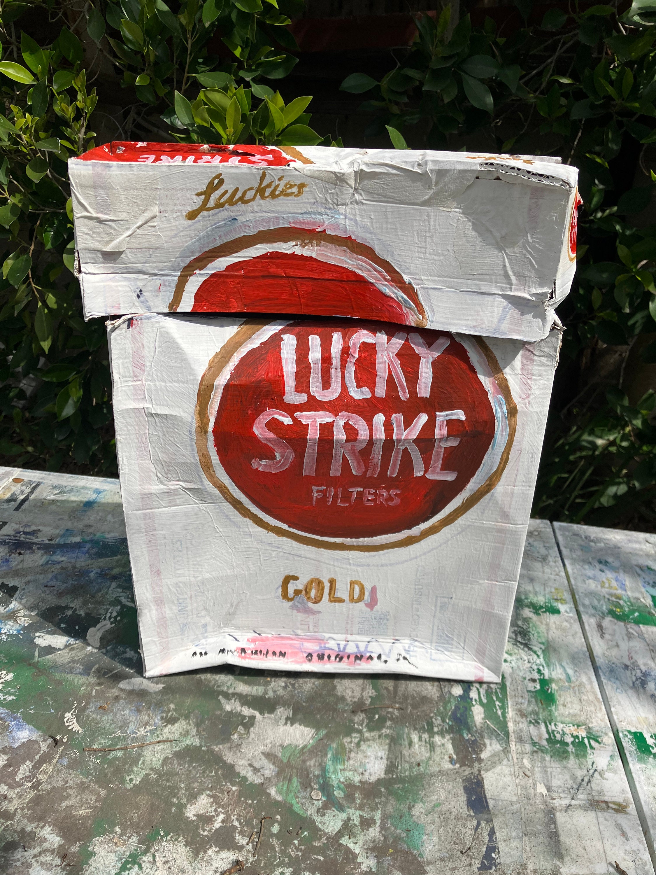 Lucky Strike Cardboard Sculpture