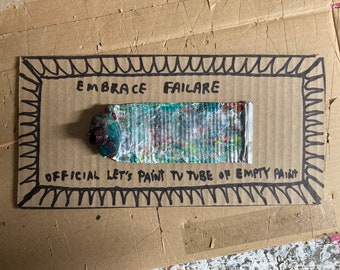 Signed used tube of empty paint