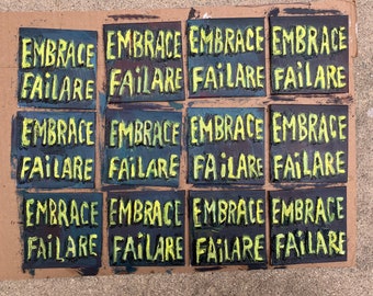 Embrace Failare 4”x4” oil painting