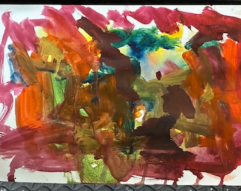Electical Box performance watercolor on paper 12 x 18