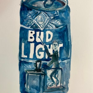 Bud Lite Let's Paint TV peut aquarelle 20" x16"