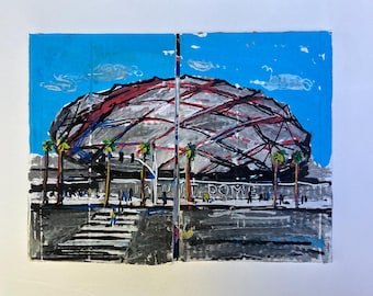 Intuit Dome with basketball game inside