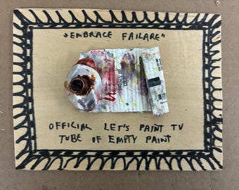 Signed used tube of empty paint