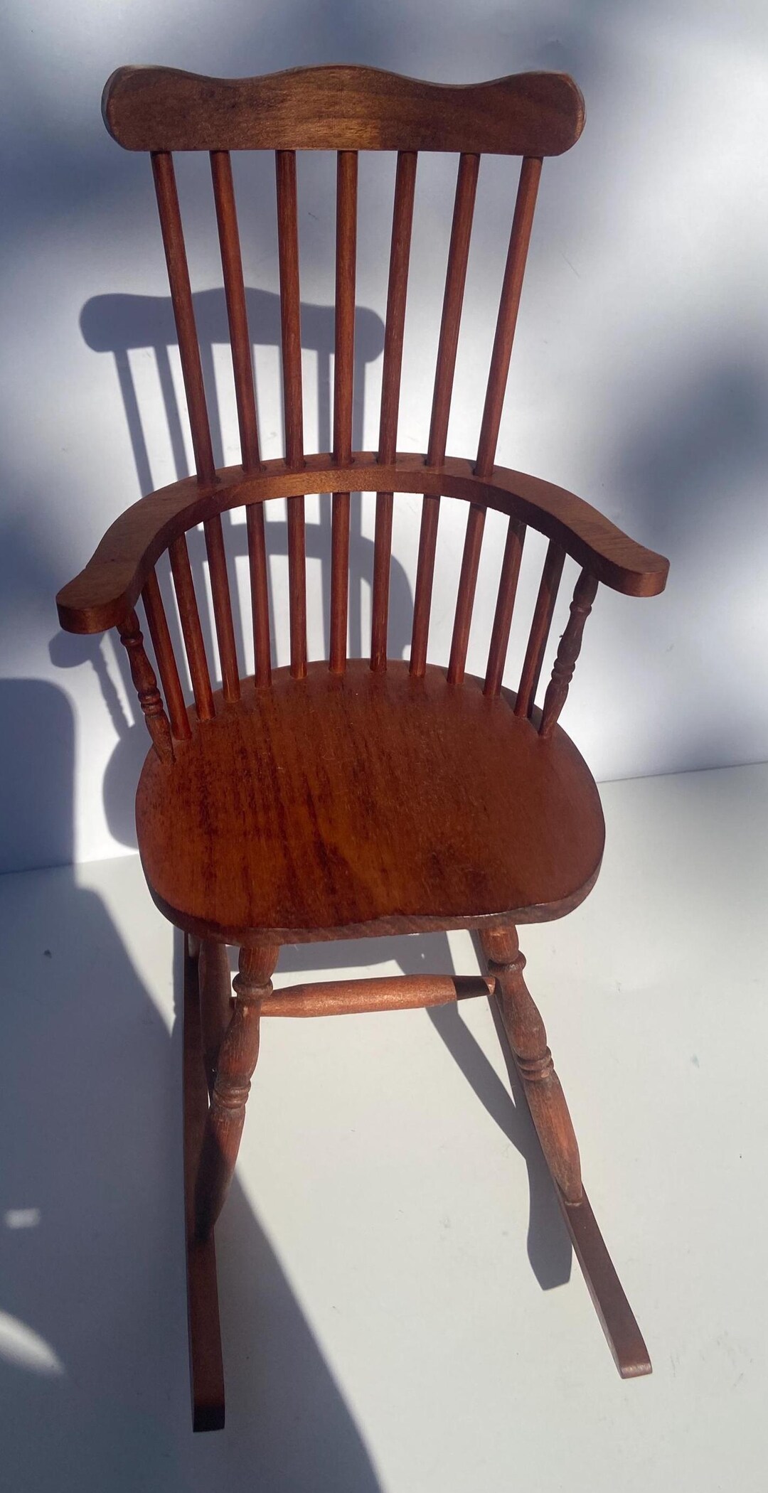 Vintage Miniature Wooden Windsor-style Rocking Doll Chair - Etsy