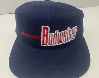 ヴィンテージ 希少 Budweiser キャップ 青/ブルー ロゴ刺繍 ヴィンテージ 希少 Budweiser キャップ 青/ブルー ロゴ刺繍