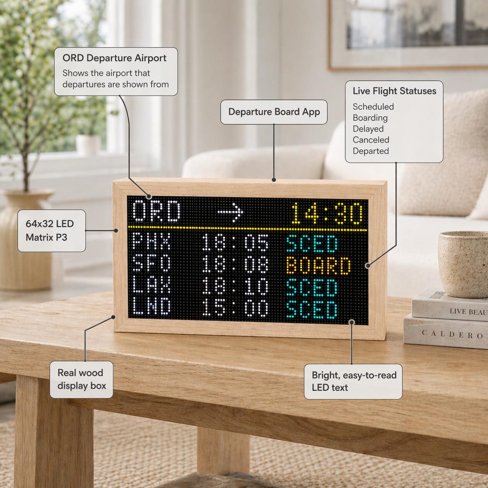 Flight Rader Console Flight Radar LED Display - Departure Board - Flight Tracker - Etsy