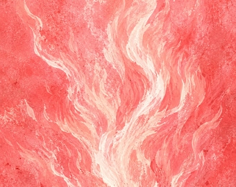 Soothing Mystical Coral Flame Art (Digital Download)