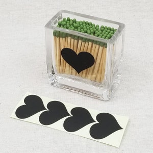 Mini Vase Glass Match Holder Heart Striker zdjęcie 5