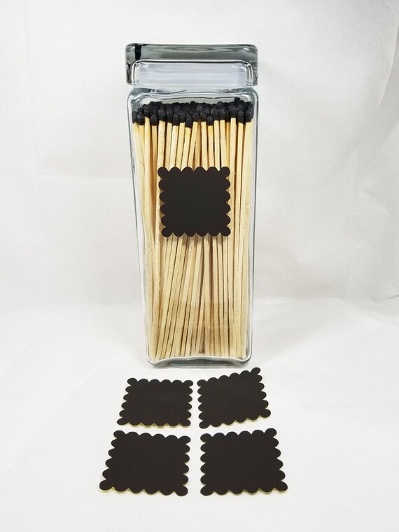 Extra Tall Glass Match Holder Vase For Long Fireplace Matches 50