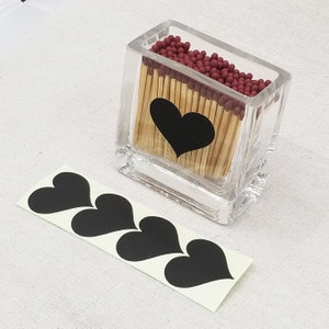 Mini Vase Glass Match Holder Heart Striker zdjęcie 6