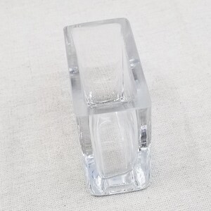 Glass Rectangle Mini Vase 3 x 3 x 1.5 Set of 3 image 5