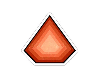 Orange Flame Die-Cut Sticker | Abstract Art