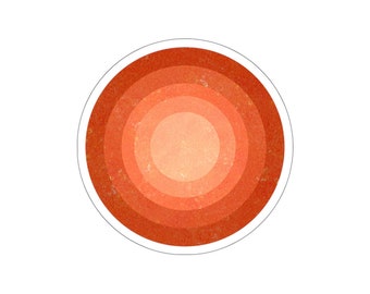 Orange Circles Die-Cut Sticker | Abstract Art