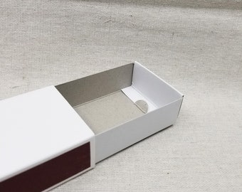 Empty White Matchboxes - 11.5" - Set of 10
