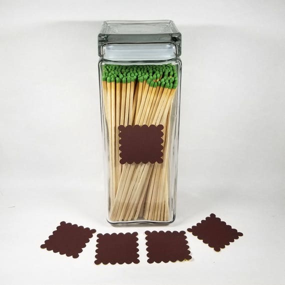 Extra Tall Glass Match Holder Vase For Long Fireplace Matches 50