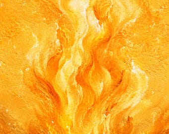Brilliant Sun Bonfire Flame Art (Digital Download)