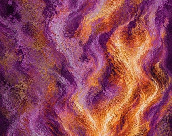 Purple and Gold Mystical Fire Art (Digital Download)