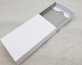 Empty White Matchboxes - 4.5" - Set of 3