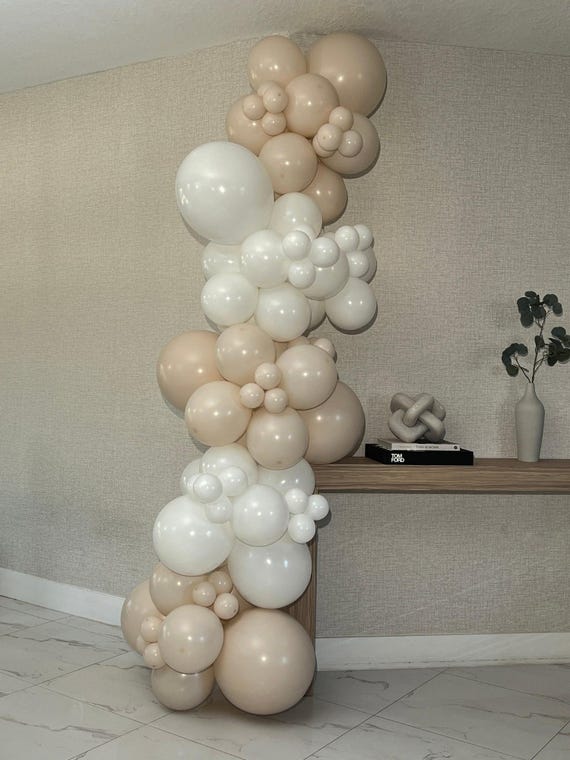 CREME & WHITE Balloon Garland Kit, Balloon Arch, Birthday, Baby Shower, DIY Balloon Kit