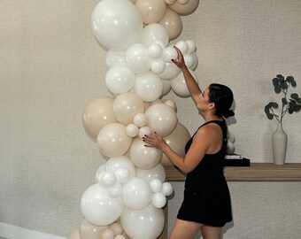 120  pcs DIY Balloon Garland Kit,Gold,Champagne and Perl White,Baby Shower Balloon Arch,Birthday Balloon Garland