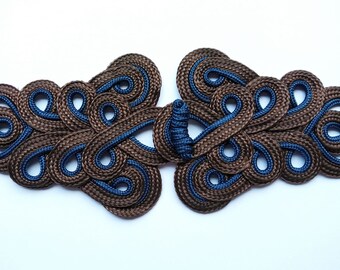 Assorted Color Chinese Frog Knot Closure Buttons Fastener for DIY Sewing Casual Coats Cheongsam Wear Olive Leaf
