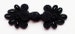 Six pairs black bead Brandenburg buttons Chinese Frogs fasteners closure button - last two lots 