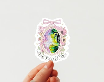 For Good Sticker, Wicked Musical Coquette Vinyl Decal, Elphaba Glinda Aesthetic Sticker, Broadway Theater Gift, Pastel Witchcore Art