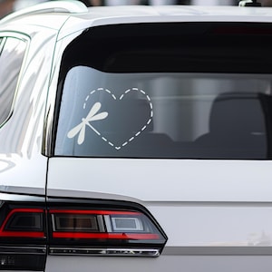 Dragonfly Heart Decal, Dragonfly Car Decal, Laptop Decal, Vinyl Decals