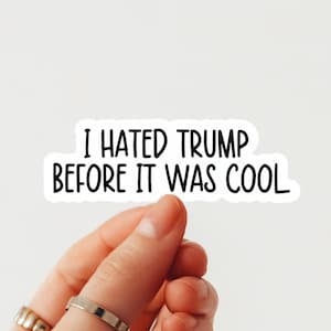 Jag hatade Trump innan det var coolt klistermärke, anti-Trump-dekal, politisk protestklistermärke, progressiv humorgåva
