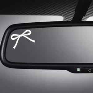 Bow Rearview Mirror Decal, Coquette Bow Sticker, Car Decal, Laptop Decal, Vinyl Decal with Application Kit
