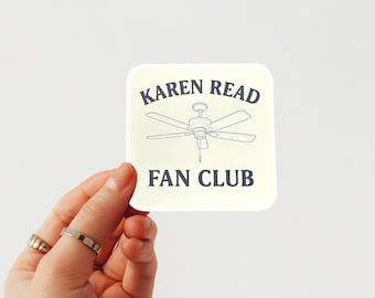Naklejka Klubu Fanów Karen Read – Naklejka winylowa z procesu Karen Read, parodia prawdziwych zbrodni, pasek boczny, naklejka winylowa z prawdziwymi zbrodniami