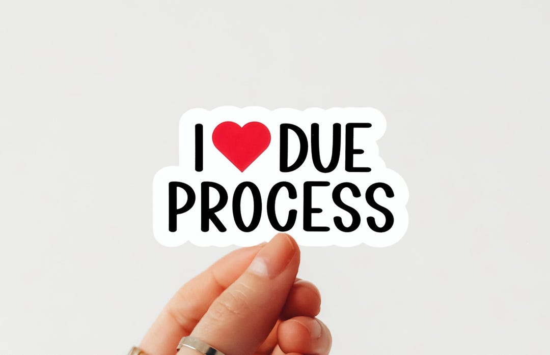 I Love Due Process Sticker, Due Process Sticker, Pro-immigration Rights ...