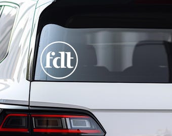 FDT runder Aufkleber, Anti Trump, Autoaufkleber, Laptop-Aufkleber, Vinyl-Aufkleber mit Anwendungskit, Resist-Aufkleber