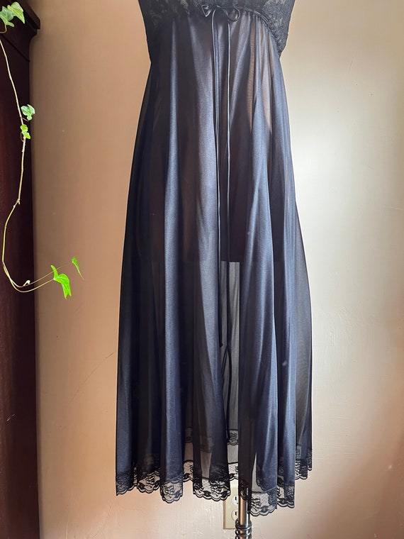 Authentic 1970’s vintage black nightgown by Lucie… - image 5