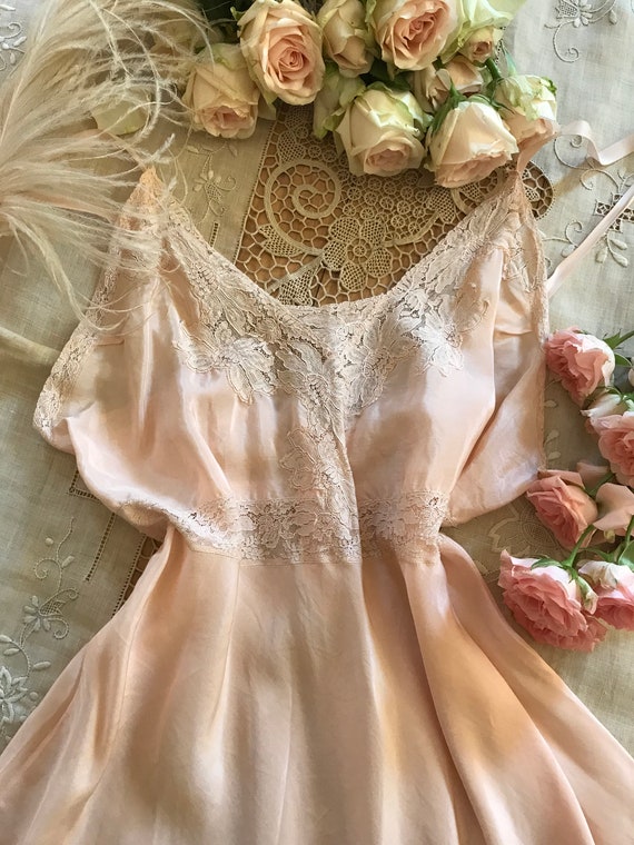 Authentic 1930’s vintage peach step in teddy - image 2