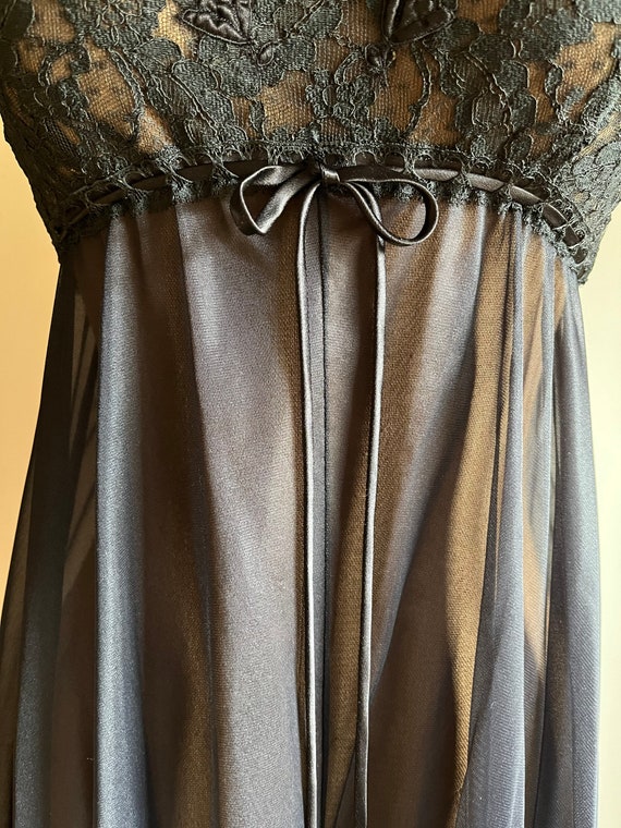 Authentic 1970’s vintage black nightgown by Lucie… - image 3