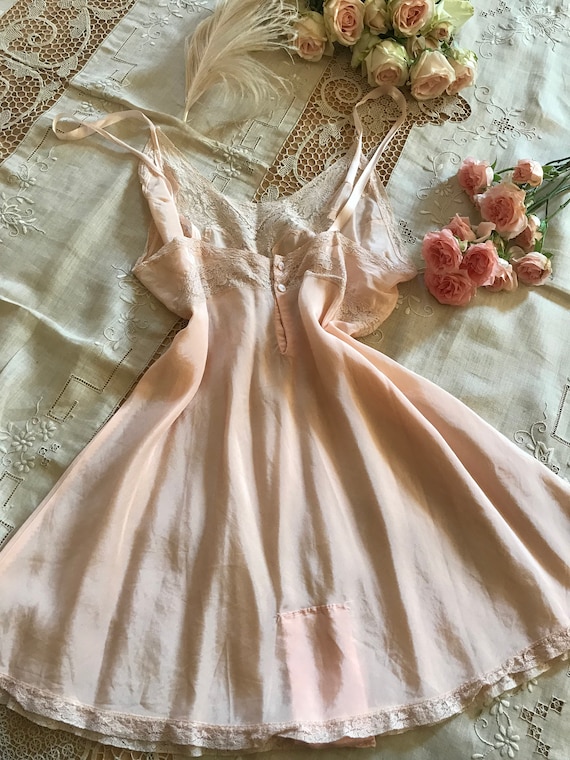 Authentic 1930’s vintage peach step in teddy - image 7