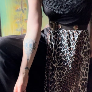 1973 Vintage Vanity Fair Leopard Print Beach Cover up Skirt