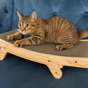 3 em 1 arranhador para gatos, brinquedo anti-arranhões, arranhador de sofá com garra para gatos - Purrfect para arranhar e cochilar, inserções de papelão reciclado
