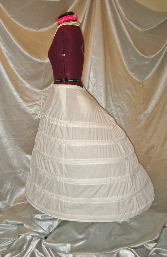 Wedding Gown Cage Crinoline With Train Support Victorian Civil Etsy