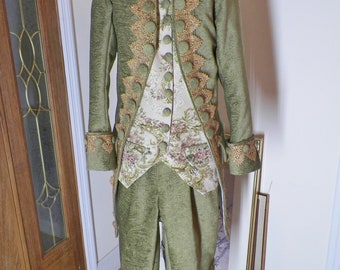 Frock Coat, Frock Coat Men, Colonial Frock Coat, Frock Coat Cosplay, Pirate Frock Coat,  Venice Carnival Costume Men,4 Piece Suit, Handmade