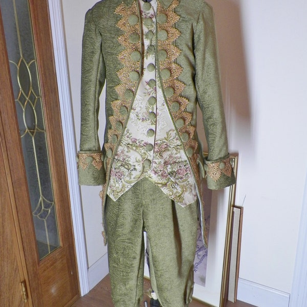 Frock Coat, Frock Coat Men, Colonial Frock Coat, Frock Coat Cosplay, Pirate Frock Coat,  Venice Carnival Costume Men,4 Piece Suit, Handmade