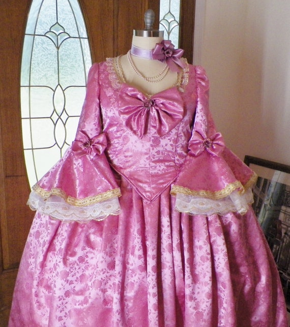 Marie Antoinette Dress, Marie Antoinette Costume, Plus Size Dress,  Masquerade Ball Gown, Venice Mardi Gras Panniers Costume, handmade